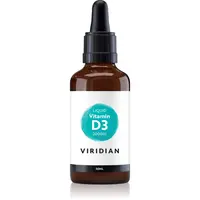 Viridian Nutrition Liquid Vitamin D3 2000IU kapky pro podporu činnosti nervové soustavy příchuť Orange 50 ml