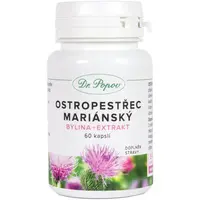 Dr. Popov Ostropestřec mariánský bylina + extrakt kapsle pro podporu funkce jater 60 cps