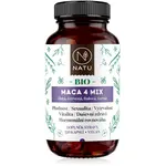 NATU Maca 4 Mix BIO kapsle pro podporu fyzického a duševního zdraví 120 cps