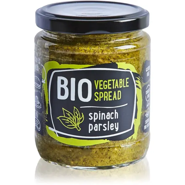 Rudolf’s BIO zeleninová pomazánka se špenátem a petrželí zeleninová pomazánka 235 g