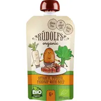 Rudolf’s BIO špenát, brambory, pastinák s hovězím masem dětský příkrm 110 g