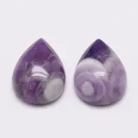 Teardrop Natural Amethyst Cabochons