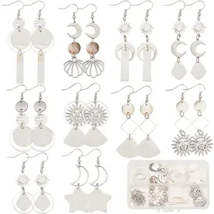 DIY Natural Shell & Alloy Dangle Earring Making Kit