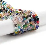 Electroplate Transparent Glass Beads Strands