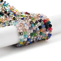 Electroplate Transparent Glass Beads Strands