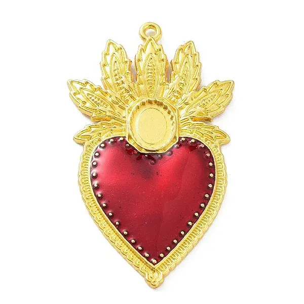 Alloy Enamel Pendant Cabochon Settings