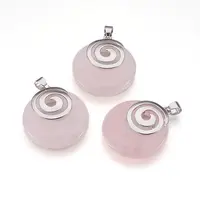 Natural Rose Quartz Pendants
