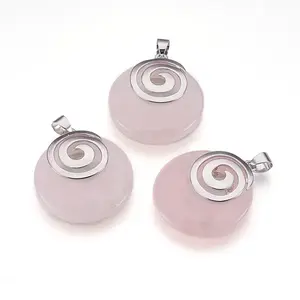 Natural Rose Quartz Pendants