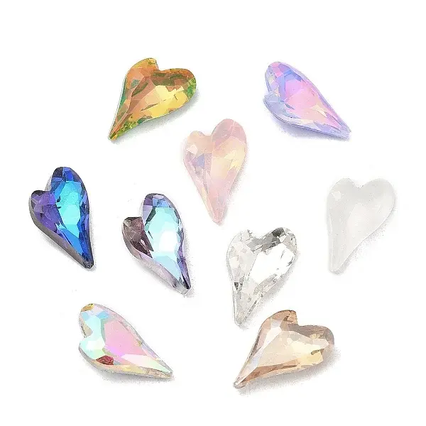 Pointed Back & Back Plated Glass Rhinestone Cabochons