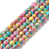 Assembled Natural & Dyed Magnesite Beads Strands