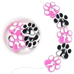 10Pcs 2 Colors Paw Print Food Grade Eco-Friendly Silicone Beads