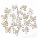Transparent Spray Painted Glass Charms