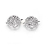 Brass Micro Pave Cubic Zirconia Links