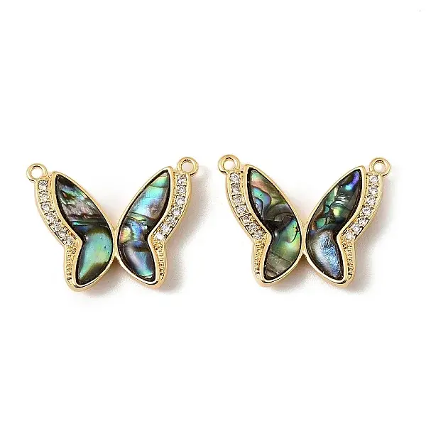 Natural Paua Shell Butterfly Pendants