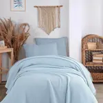 Přehoz 160x230 pique - světle modrá