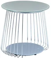 Odkládací stolek astra - stříbrná/béžová