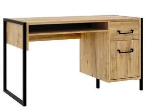 Studentský stůl shelby - dub bartex/černá