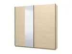 Šatní skříň s posuvnými dveřmi a zrcadlem anita - dub světlý