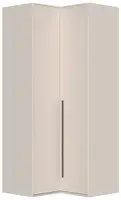 Rohová šatní skříň baptiste-béžová - pravý roh