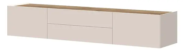 Závěsný tv stolek 206 ambrosia - béžová/dub tobacco