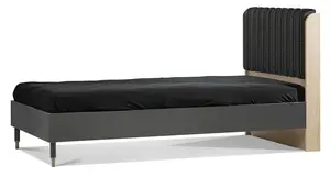 Studentská postel 100x200 magnus - dub sofia/šedá