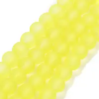 Baking Painted Transparent Glass Bead Strands