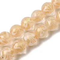 Gold Sand Lampwork Beads Strands