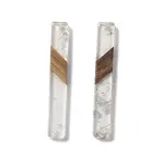 Transparent Resin & Walnut Wood Big Pendants