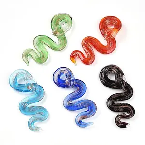 Handmade Gold Sand Lampwork Big Pendants