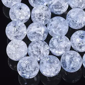 Transparent Crackle Acrylic Beads