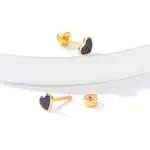 201 Stainless Steel Heart Screw Stud Earrings