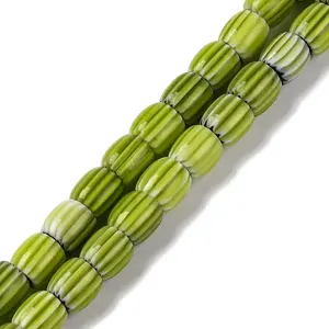 Handmade Lampwork Chevron Beads Strands