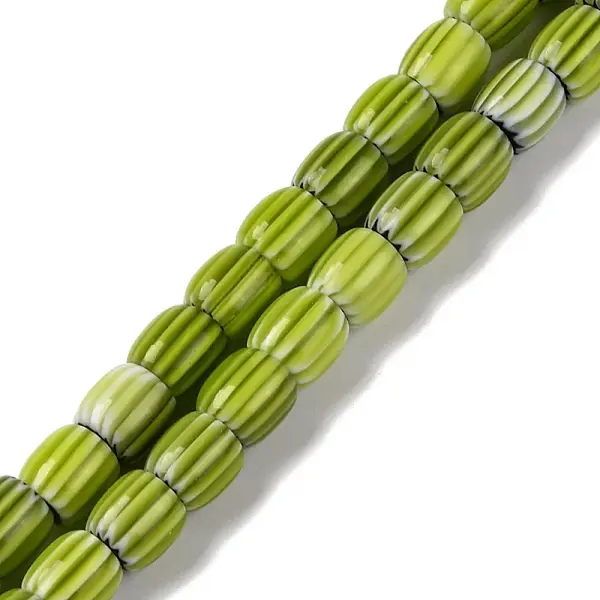 Handmade Lampwork Chevron Beads Strands