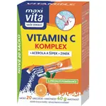 Maxi Vita Vitamin C komplex + acerola + šípek + zinek sáčky pro podporu imunitního systému 20 ks