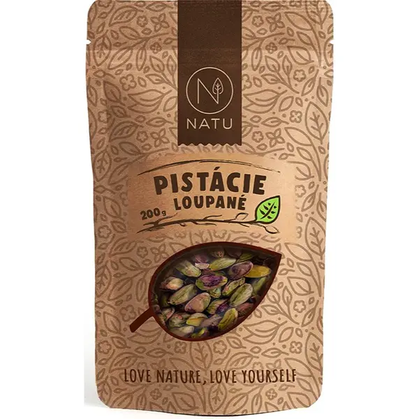 NATU Pistácie loupané ořechy natural 200 g