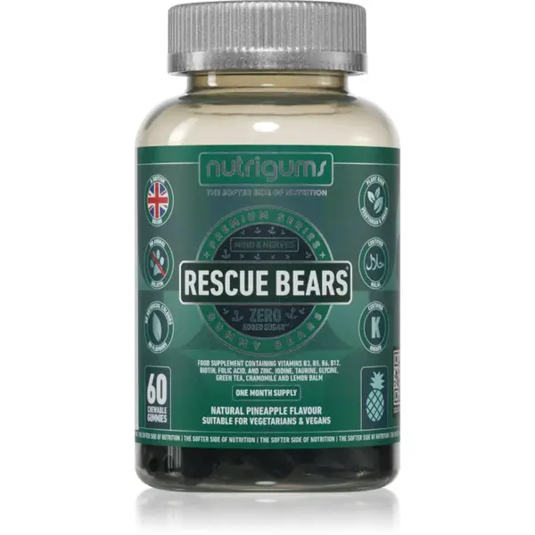 Nutrigums Rescue Bears žvýkací medvídci proti stresu 60 ks