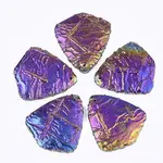 Electroplated Natural Dragon Blood Jasper Pendants