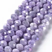 Opaque Baking Painted Glass Beads Strands