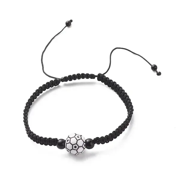 Acrylic Braided Bead Bracelet