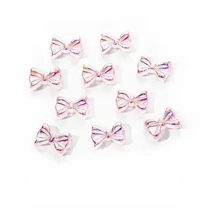 Electroplated Bowknot Resin Cabochons