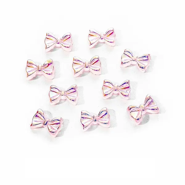 Electroplated Bowknot Resin Cabochons