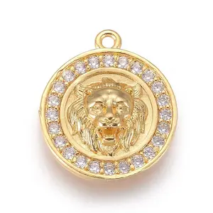 Brass Micro Pave Cubic Zirconia Pendants