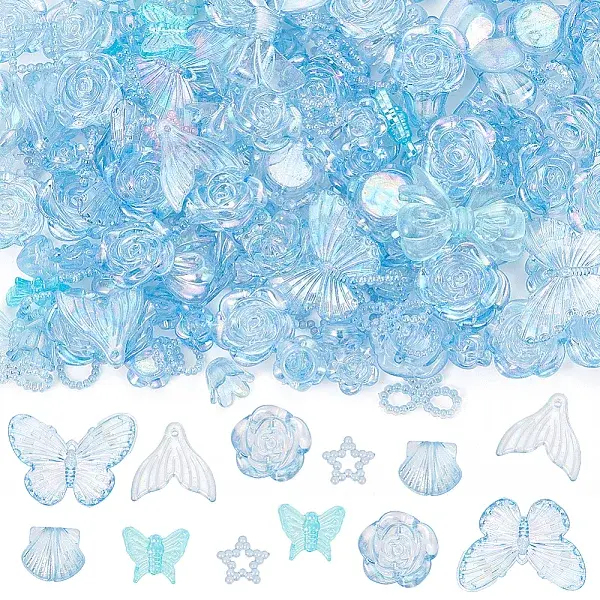 100G Resin Charms and Beads DIY Jewelry Making Findings Kit