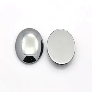 Oval Non-Magnetic Synthetic Hematite Cabochons