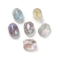 UV Plating Rainbow Iridescent Acrylic Beads