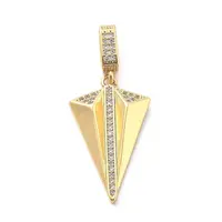 Rack Plating Brass with Cubic Zirconia Pendants