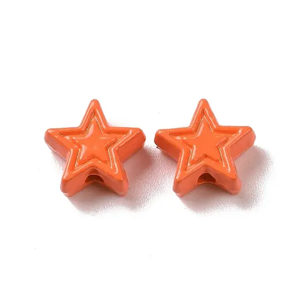 Spray Painted Alloy Beads