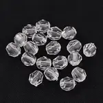 Round Shaped Transparent Acrylic Faceted Beads