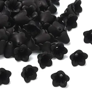 Frosted Flower Acrylic Beads