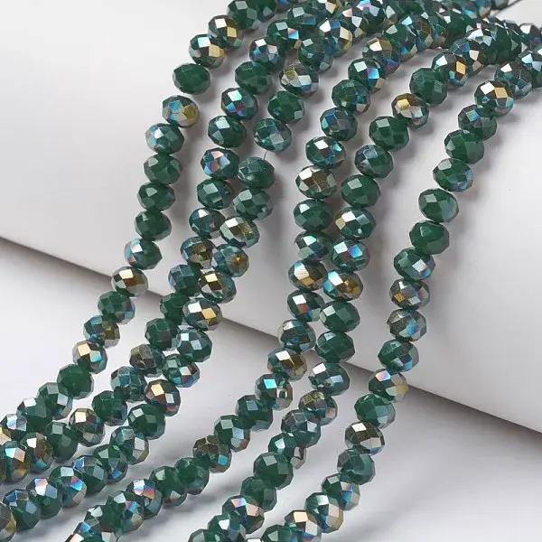 Electroplate Opaque Glass Beads Strands